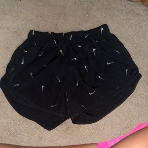 nike multi checked shorts